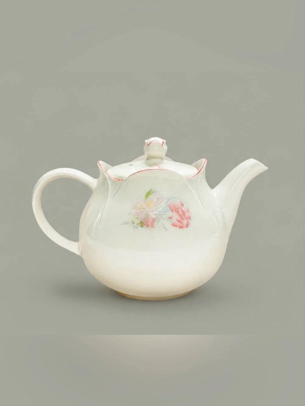 Vintage Windsor England Hand Painted Floral Teapot with| Pink & White Flowers